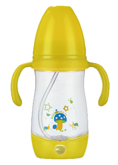 紐優(yōu)寬口PP奶瓶240ml黃色