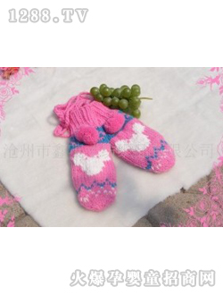 愛(ài)洋洋粉色米奇手套